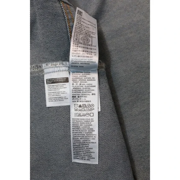 Levi's Men's Denim Trucker Jacket Dark Wash Blue Sz 3XL 07158-0021 - Picture 12 of 16